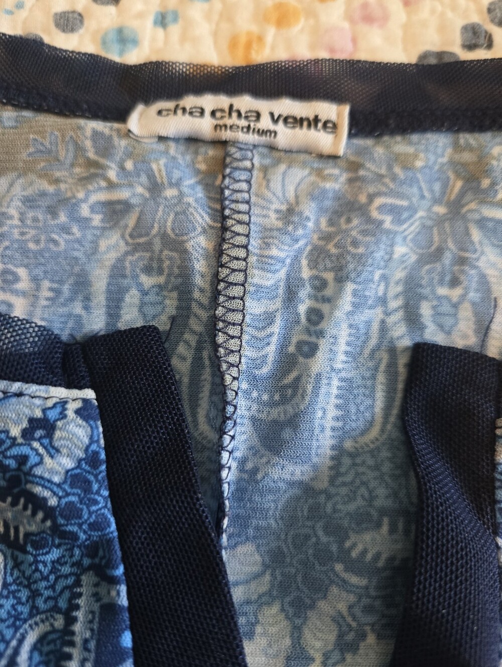 Cha Cha Vente blue and brown bohemian mandala pattern - Picture 3 of 6